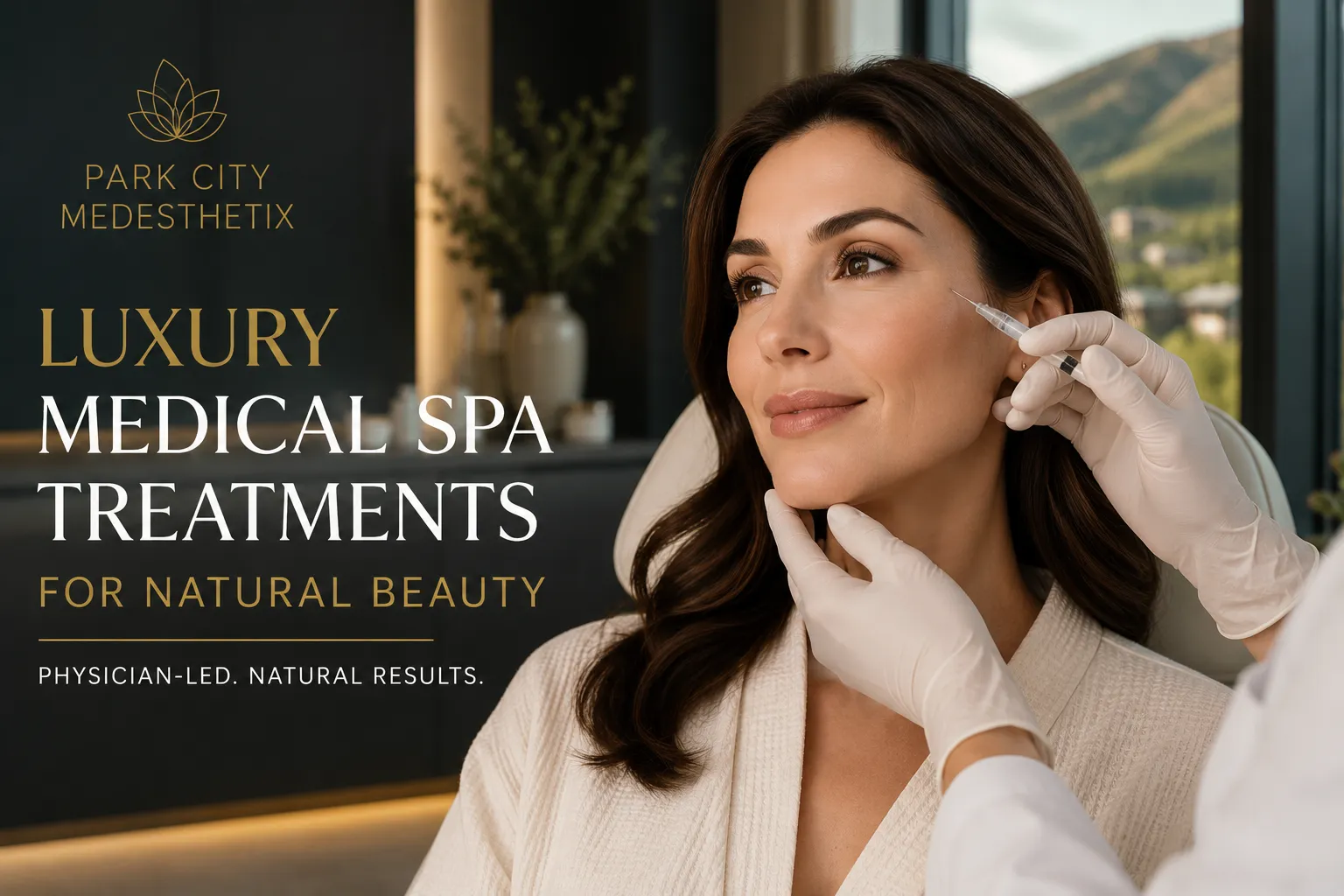 Physician performing luxury medical spa treatment on patient