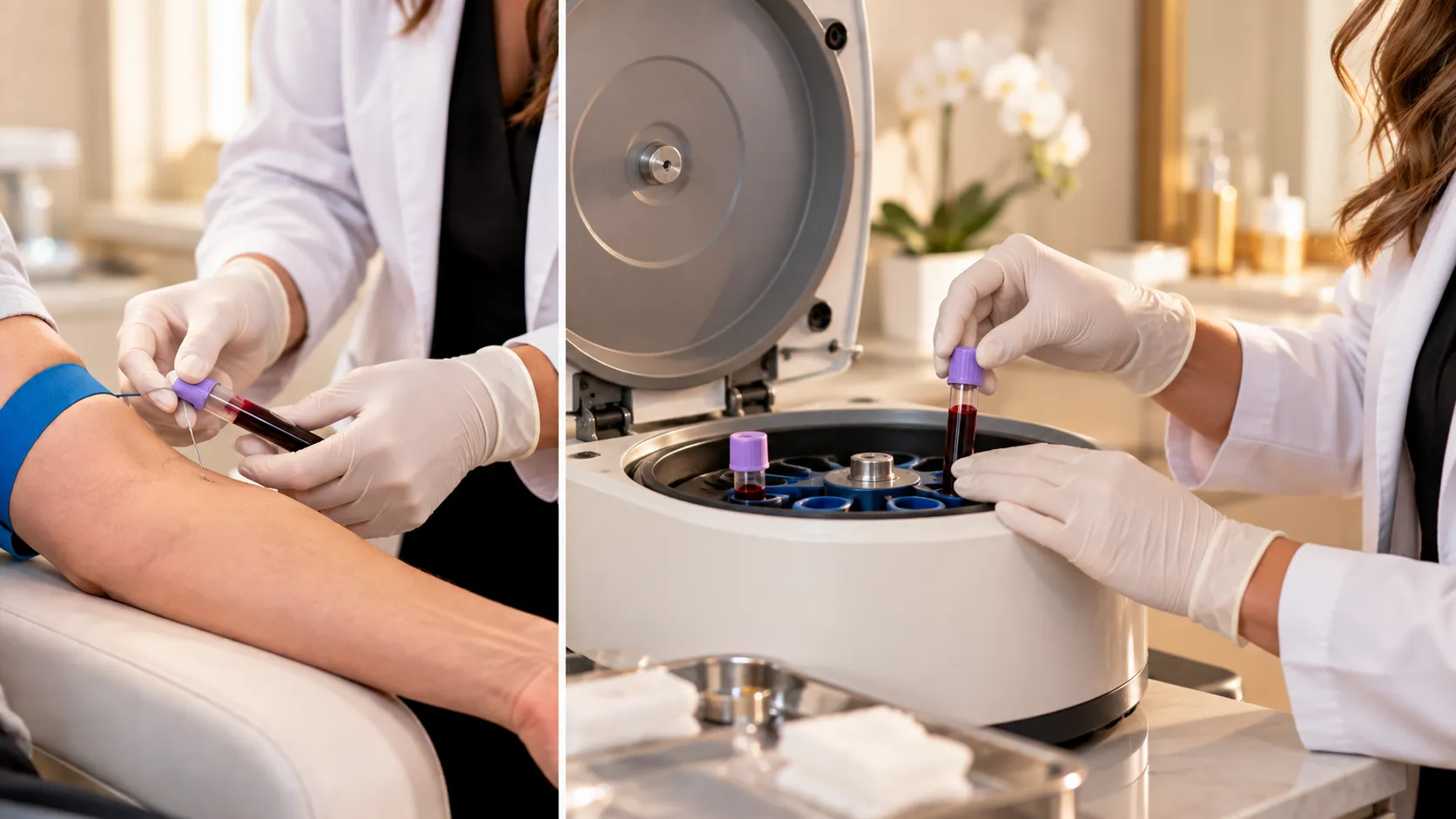 Properly handling the blood of a patient for a Vampire Facial